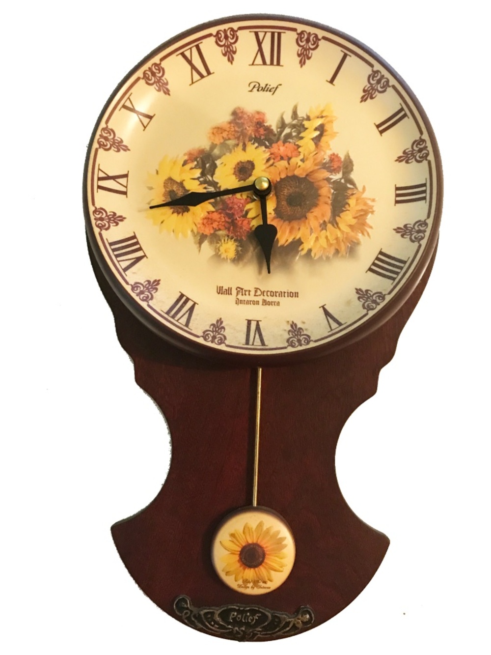 Vintage Wooden Wall Art Clock